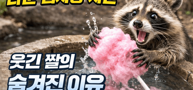 라쿤은 왜 솜사탕을 물에 씻었을까? 웃긴 짤 뒤에 숨은 진짜 이유